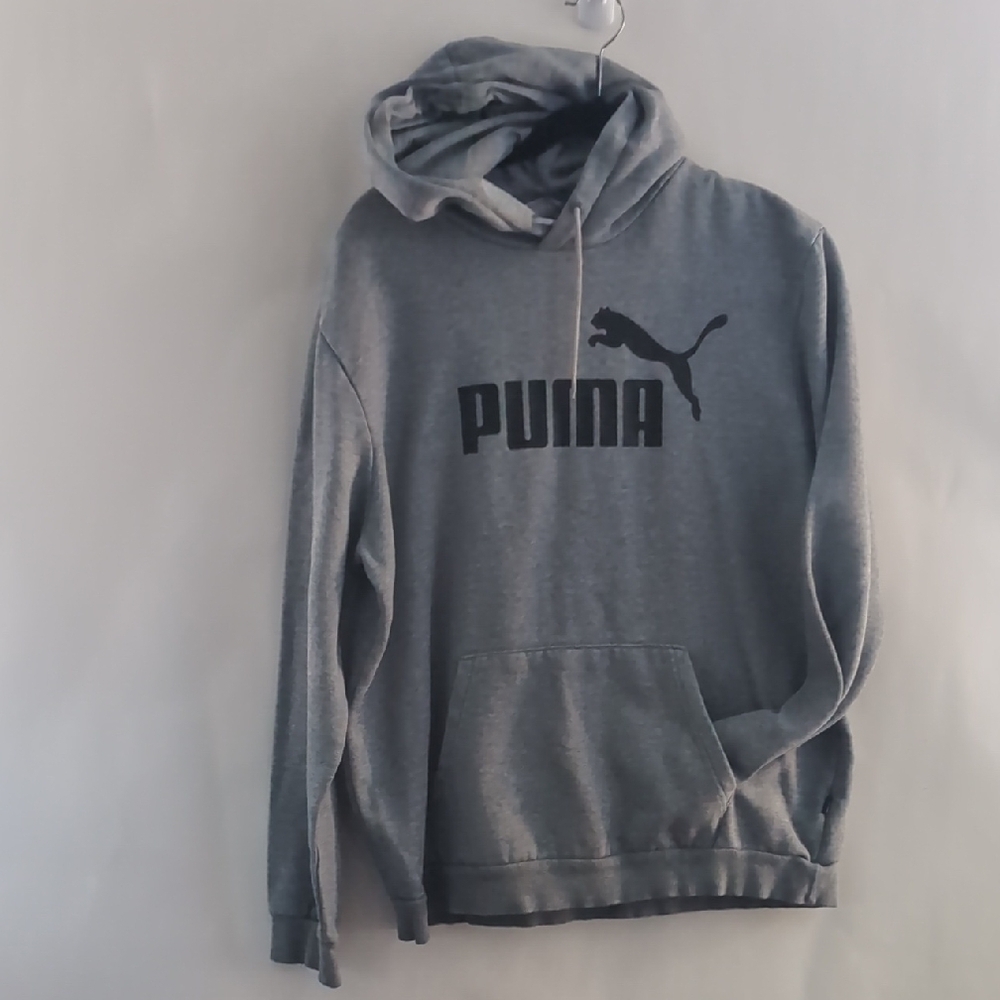 Puma Men's Charcoal Hoodie Size Large